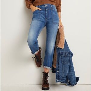 Pilcro High-rise slim boyfriend jeans